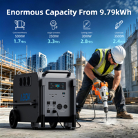 Estación de Energía Portátil ABOK 7200W 9792Wh LiFePO4, Generador Solar de Onda Sinusoidal Pura, MPPT para Auto, Hogar, Industria y Comercio