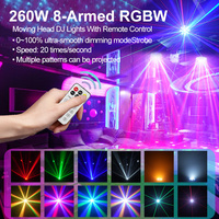 Thunder Sixteen Arm Moving Head Bühnenlicht 260W RGBW 4-in-1 Magic Ball LED mit RGB Strobe Farbwäsche für Club-Events