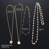 Collier pendentif fleur en perles multicouche plaqué or, ensemble de colliers superposés pour femme, longue chaîne de pull, bijoux inaltérables