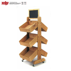 ชั้นวางสินค้าไม้ทรงสามเหลี่ยม TDP แบบหลายชั้น พร้อมป้ายด้านบน สำหรับร้านค้าปลีก แสดงสินค้าทั่วไป เชิงพาณิชย์ - Product Image 2