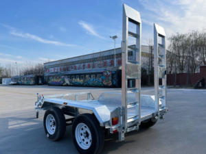 Remorque d'excavatrice à plat 8*5 série à double essieu remorque de plante agricole de <span class=keywords><strong>véhicule</strong></span> d'outil 2 ATM tonnes de cargaison et remorques utilitaires - Product Image 4