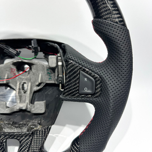 Volant de voiture classique noir avec LED en fibre de carbone véritable pour <span class=keywords><strong>Renault</strong></span> Megane RS Design <span class=keywords><strong>Renault</strong></span> Megane 3 Sport Racing Wheel - Product Image 3