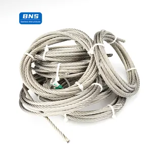 BNS优质不锈钢304 3毫米电缆，用于甲板栏杆多股25毫米钢丝绳