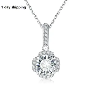 Starsgem oro placcato 18k bianco moissanite diamante 925 sterling catene gioielli pietre preziose collana di lusso argento collane donna