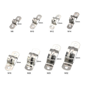 NINDEJIN 160 pièces, acier inoxydable 304, surface lisse, 8mm-32mm, attache de tube, collier de serrage en U pour tuyauterie de plomberie - Product Image 3