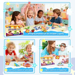 Kit de papier <span class=keywords><strong>origami</strong></span> 6x6 avec 40 motifs colorés pour enfants, avec manuel d'accompagnement, papiers carrés, pliage de papier <span class=keywords><strong>origami</strong></span> - Product Image 5