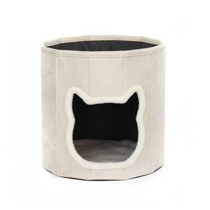 Cama para Animais de Estimação Moderna Anti-Stress Personalizada pela Fábrica, Divertida, de Pelúcia Curta para Cães e Gatos de Interior com Embalagem em Cartão de Padrão Sólido - Product Image 2