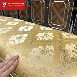 Pied de lit en <span class=keywords><strong>bois</strong></span> massif français, tabouret de canapé luxueux de style palais européen, pied de lit en tissu néoclassique pour chambre à coucher - Product Image 3