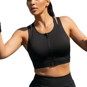 Reggiseno Sportivo da Donna Taglie Forti con Zip Frontale - S-5XL, Supporto Elevato con Imbottiture Monopezzo, in Spandex/Nylon, Schiena Modellata, per Corsa, Yoga, <span class=keywords><strong>Palestra</strong></span> - Product Image 5