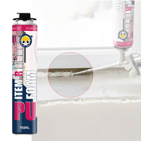 GORVIA ITEM-R 750ML Mousse d'isolation expansive en polyuréthane pour joints de fenêtres et de portes, remplissage de construction et réparation domestique