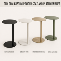 Table d'appoint minimaliste pour petit espace, table basse décontractée en métal, table d'appoint ronde, table basse de balcon