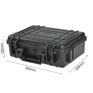 345x268x120mm IP67 Waterproof Rating Mini Small ABS Plastic Equipment Sample Display Case With Shockproof Foam And Shoulder Belt