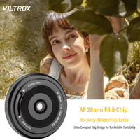 Objectif d'appareil photo plein format Viltrox AF 28mm F4.5 pour Sony FE, Nikon Z, Fujifilm XF, Leica Lumix L Mount, objectif pancake autofocus