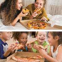 Cajas de Pizza de Cartón Corrugado al por Mayor, Logotipo Personalizado, 10-14 Pulgadas, Color Marrón, Ecológicas, Resistentes, Grado Alimenticio, Laminación Mate, Magnéticas