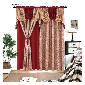Factory Wholesale High Quality French Window Jacquard Curtain Valance Set