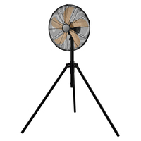 Ventilateur sur pied personnalisable OEM avec commande mécanique, hauteur réglable, 4 pales métalliques pour hôtels et usage domestique