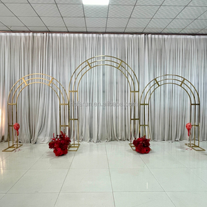 <span class=keywords><strong>Arche</strong></span> de mariage en acier inoxydable doré FURUN, cadre détachable et réutilisable, pour fond de scène floral de fête, fourniture directe du fabricant - Product Image 1