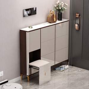 大きな北欧リビングルーム靴ラック入り口廊下キャビネット大容量パーティション収納チップ靴キャビネットモダン - Product Image 1