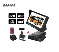 Enregistreur vidéo DVR 2TB SSD HDD pour voiture Systèmes de sécurité MDVR Boîte noire pour voiture AI GPS ADAS 1080P 4G MDVR