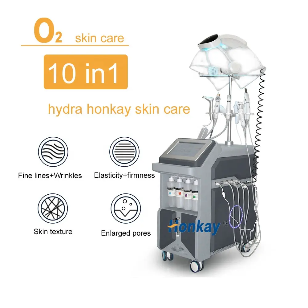 Hydradermabrasion 기계 산소 마스크 제트 껍질 모공 깨끗한 피부 강화 rf hydrodermabrasion 얼굴 기계