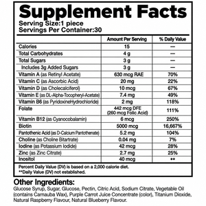 Tiras Orales para Glúteos de Venta Directa de Fábrica con Carbohidratos Totales, Vitaminas, Efecto Estabilizador y Moldeador, Tiras de Disolución Rápida, Suplemento Herbal - Product Image 2