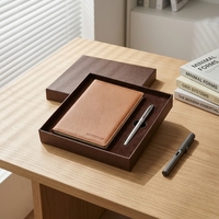 Carnets de notes en cuir PU A5 personnalisés avec logo, couverture rigide et stylo métallique, pour cadeaux d'entreprise