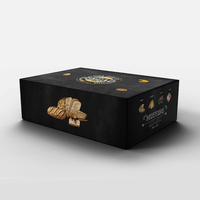 Mehrfach Bedruckbare Markenlogo Bäckerei Keks Brot Mitnahme Papier-Versandbox Schwarze Lebensmittel-Versandbox
