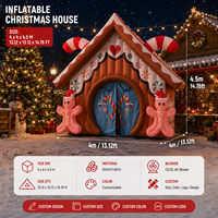Maison de Noël gonflable en PVC personnalisée, imperméable, pour événements de Noël en extérieur