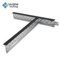 Sistema de Rejilla Plana para Techo Suspendido de Acero Decorativo, Fino de 15mm, Blanco, Componentes de Rejilla en T