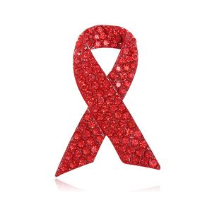 World AIDS Day Promotion Logo Pflege für AIDS Promotion Große rote Brosche Brust blume HIV Red Diamond Emblem Brosche - Product Image 1