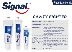 <strong>Signal</strong> <strong>Toothpaste</strong> 5g Whitening Cleaning Travel Hotel Cavity Protection Fluoride Eco Unilever Tourist Tube - Product Image 6