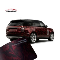 Vinilo Premium Forjado en Color Rojo Carbón Mate, Autoadhesivo, de Alto Rendimiento, Película de 7.5mil que Cambia de Color para Land Rover Range Rover L460