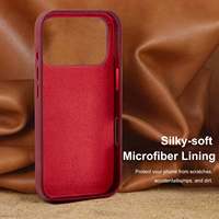 Casing Ponsel Kulit Asli Aarons Custom, Anti Air, Anti Guncangan, Desain Bisnis, Pengisian Daya Nirkabel, Tempat Kartu