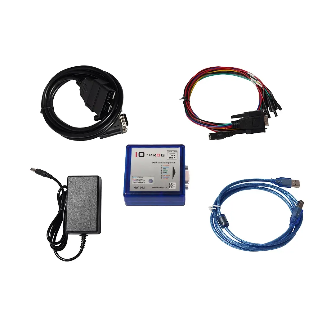 Programmeur ECU io-prog combinaison de terminaux i/o de k-line et peut localiser le programmateur ECU IO Prog FLASH et mémoire EEPROM