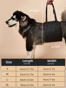 สายรัดยกสุนัขแบบพับได้ ปรับได้ ทำจากไนลอน สะท้อนแสง สำหรับสุนัขขนาดเล็ก กลาง ใหญ่ แบบสลิง รองรับขาหลัง ระบายอากาศได้ดี สวมใส่สบาย - Product Image 5