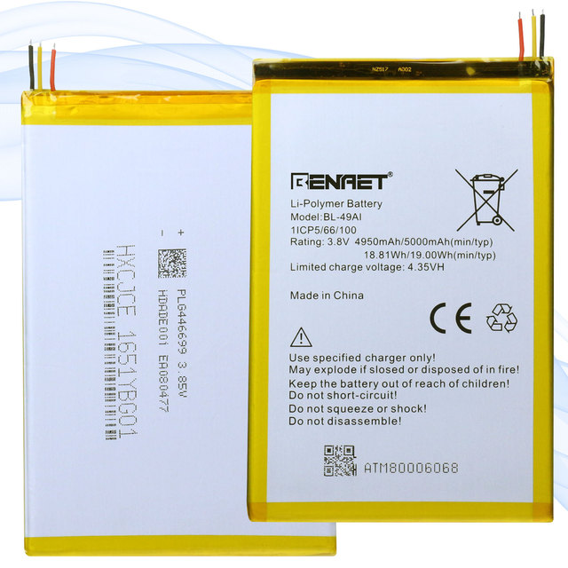 BL-49AI 4950mAh Mobile Phone Batteries for Itel 1556 Rechargeable Batteries