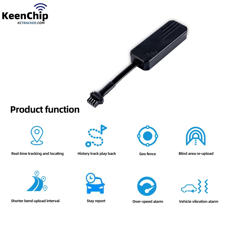 Keenchip เครื่องติดตาม GPS 2G เครื่องติดตามขนาดเล็กสำหรับมอเตอร์ไซค์