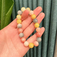 Bracelet en cristal de perles magnétiques fissurées de glace Feng Shui naturel pur