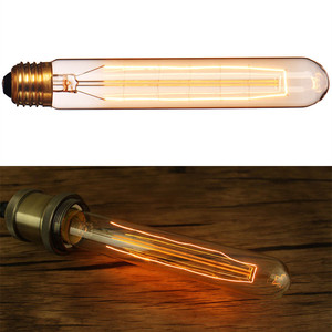 Bombilla Edison nostálgica horquilla E26 <span class=keywords><strong>E27</strong></span> 110V/220V 25W <span class=keywords><strong>40W</strong></span> 60W T30 185MM bombilla incandescente de filamento Edison Vintage antiguo - Product Image 3