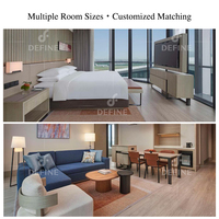 Projet clé en main tout-en-un : mobilier d'hôtel de luxe personnalisé, ensemble de chambre d'hôtel 5 étoiles, ensemble complet de chambre pour projets hôteliers