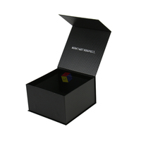 Boîte d'emballage de haute qualité en carton noir en forme de livre avec fermeture magnétique pour casquette de baseball