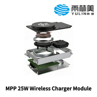 Module de chargeur de téléphone sans fil rapide Qi YULIN Premium à aimant puissant EMC MPP 25W avec interrupteur, faible émission de chaleur pour iPhone 17