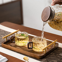 Tasse en verre exquise, parfaite pour le thé aux fleurs, le café latte art ou les boissons quotidiennes ; design élégant et attrayant.