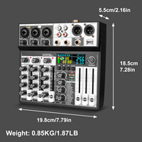 Console de mixage audio portable professionnelle PG6 6 canaux pour l'enregistrement, le DJ, le direct en ligne et le karaoké