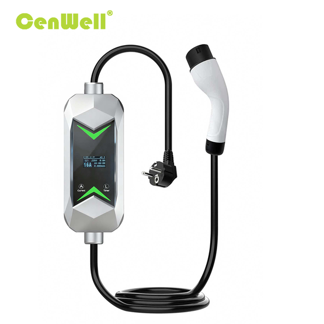New Fast EV Car Charging Station Level 2 32A 7KW IP66 APP Control Portable Charger Type 2 for Home Travel 2-Year Warranty