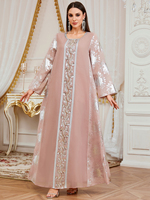 Nouvelle robe élégante musulmane de Dubaï, robes élégantes pour femmes, patchwork brillant, caftan de Dubaï, femme
