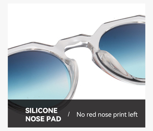 <span class=keywords><strong>Lentes</strong></span> <span class=keywords><strong>de</strong></span> PC con Película <span class=keywords><strong>de</strong></span> Color <span class=keywords><strong>de</strong></span> Moda, Protección UV400, Montura Completa Ovalada Transparente, Cómodas Gafas <span class=keywords><strong>de</strong></span> Sol Unisex TR90 - Product Image 5