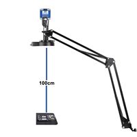 Microscopio Monocular con Cámara Digital 4K, Lente de 150X con Luz LED y Soporte Abatible para Reparación de Placas Base de Teléfonos Móviles y Computadoras