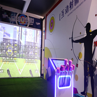 Simulador de Tiro con Arco para Adultos y Niños, Juego de Tiro con Arco Interactivo de Proyección para Interiores, Entretenimiento de Arcade