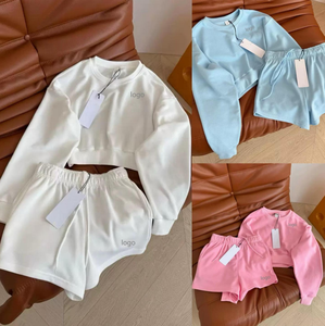 C1483 Bán Buôn Thời Trang Của Phụ Nữ Chất Lượng Cao Tinh Khiết Cotton Thiết Kế Của Phụ Nữ Yoga Thể Thao Quần Short 2 Mảnh Thiết Lập - Product Image 1
